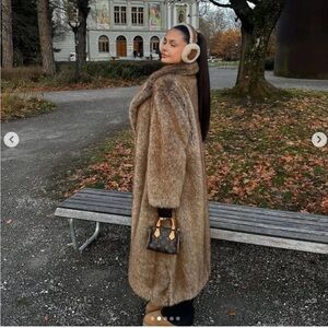ZARA FAUX FUR COAT ZW COLLECTION LIMITED EDITION